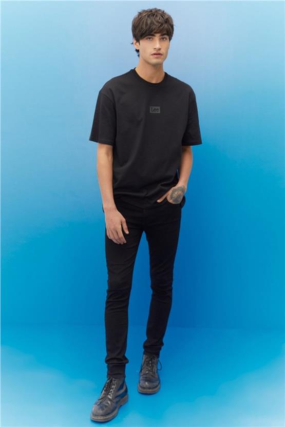 Lee L736 Siyah 001 Erkek Skinny Normal Bel Çok Dar Malone Jean Pantolon