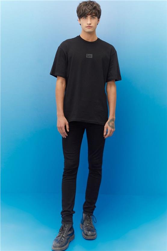 Lee L736 Siyah 001 Erkek Skinny Normal Bel Çok Dar Malone Jean Pantolon