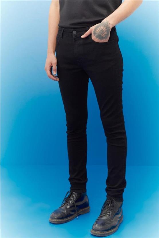 Lee L736 Siyah 001 Erkek Skinny Normal Bel Çok Dar Malone Jean Pantolon