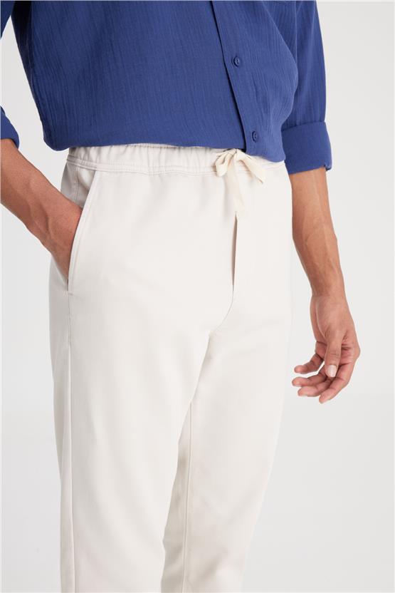 Lee Lm04009 013 Stone Erkek Regular Lastıklı Jogger Orme Pantolon