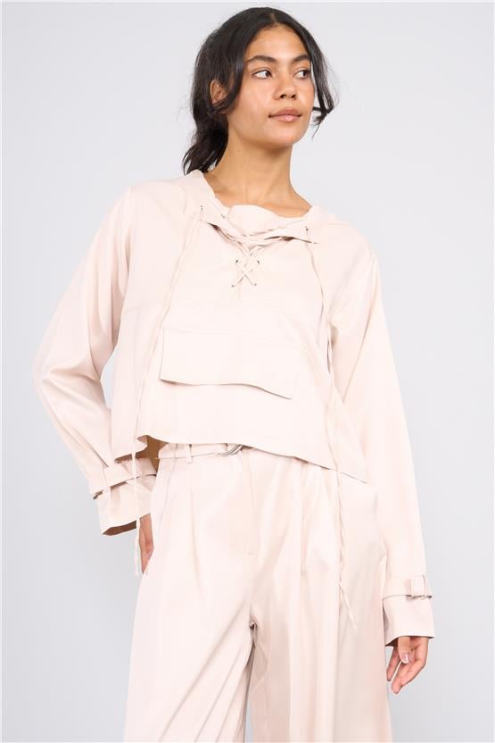 Lefon Y25 220337 Tas Kadın Kapusonlu Ust Ve Pantolon Takım