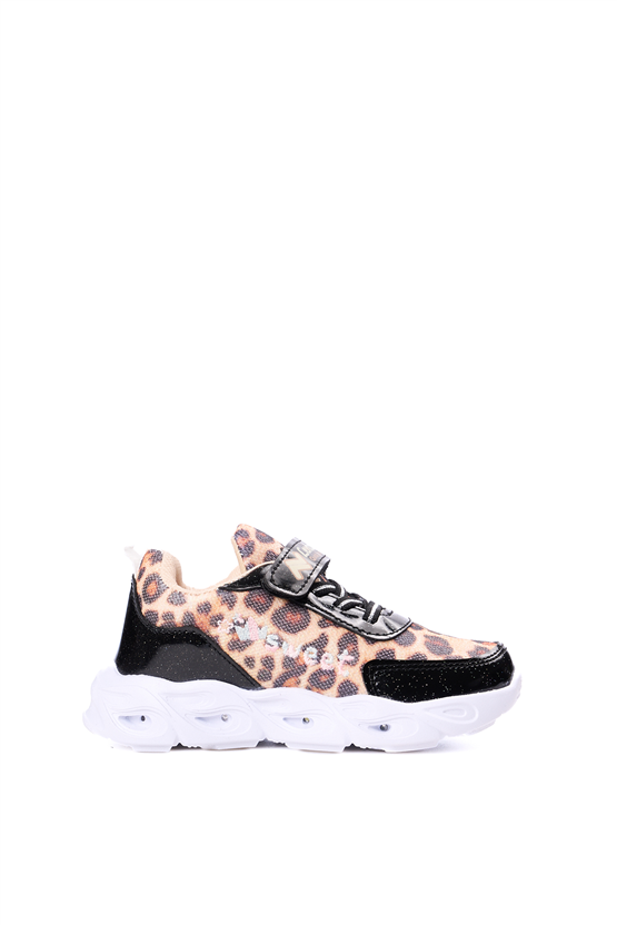 Lento A39 Sıyah Leopar Kız Ptk Ayakkabı