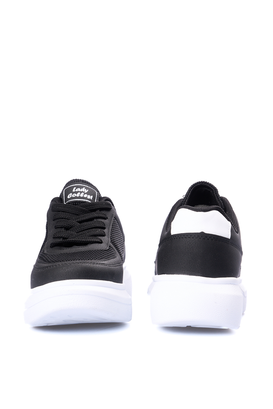 Leoder 476 Siyah Beyaz Kadın Spor Ayakkabı