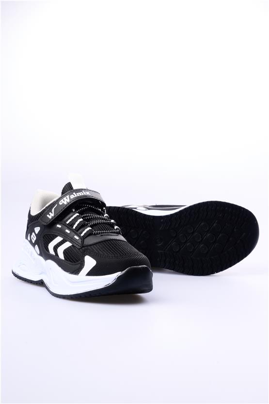 Leoder Walmix Siyah Beyaz Patik Erkek Çocuk Ayakkabı