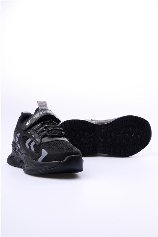 Leoder Walmix Siyah Siyah Patik Erkek Çocuk Ayakkabı