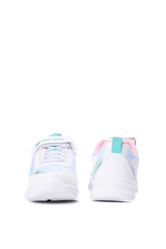 Leoder Y26 Maxsıs 513 Beyaz-Pembe-Turkuaz Fılet Kız Cocuk Spor Ayakkabı