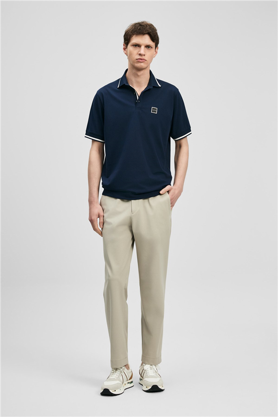 Lufıan 111040232 Grom Lacıvert Erkek Polo T-Shırt