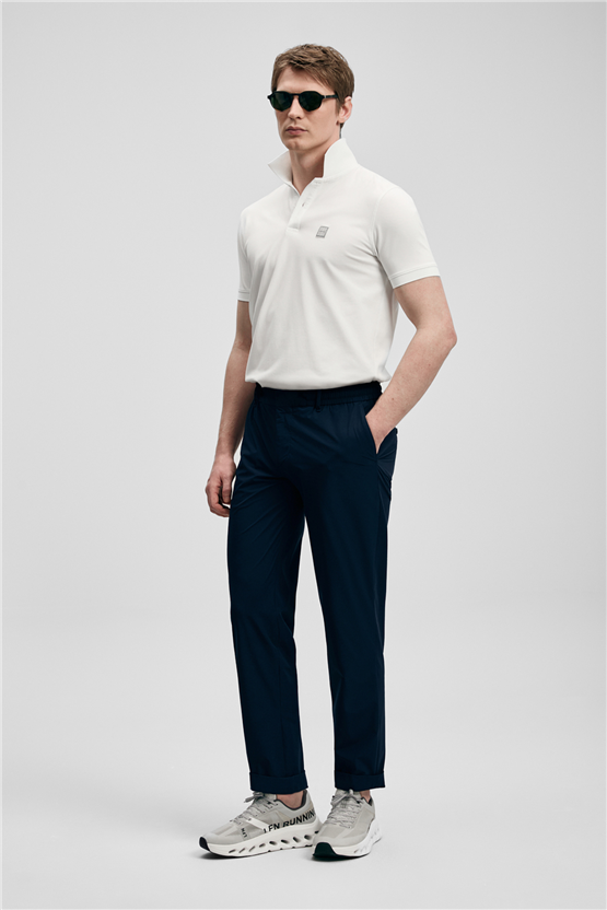 Lufıan 111040233 Carter Kırık Beyaz Erkek Polo T-Shırt