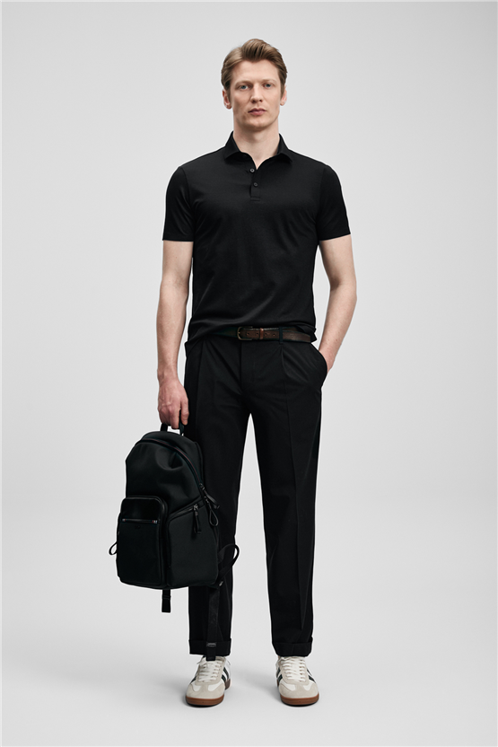 Lufıan 111040241 Jaxon Sıyah Erkek Polo T-Shırt
