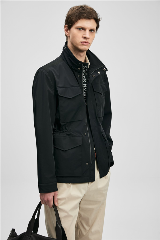 Lufıan 111120080 Layer Sıyah Erkek Baharlık Mont