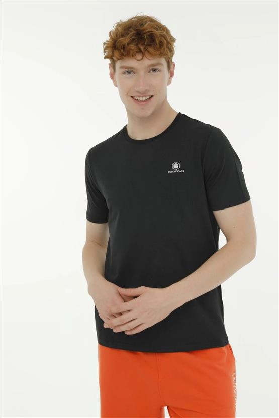 Lumberjack A10149741208010 4M M-Ct110 Bsc C Nk T-Sh 4Fx Siyah Erkek T-Shirt