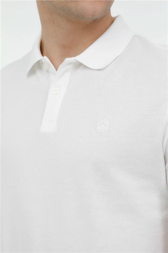 Lumberjack A10149745708010 4M M-Ct953 Basic P.T-Sh 4Fx Beyaz Erkek Polo T-Shirt