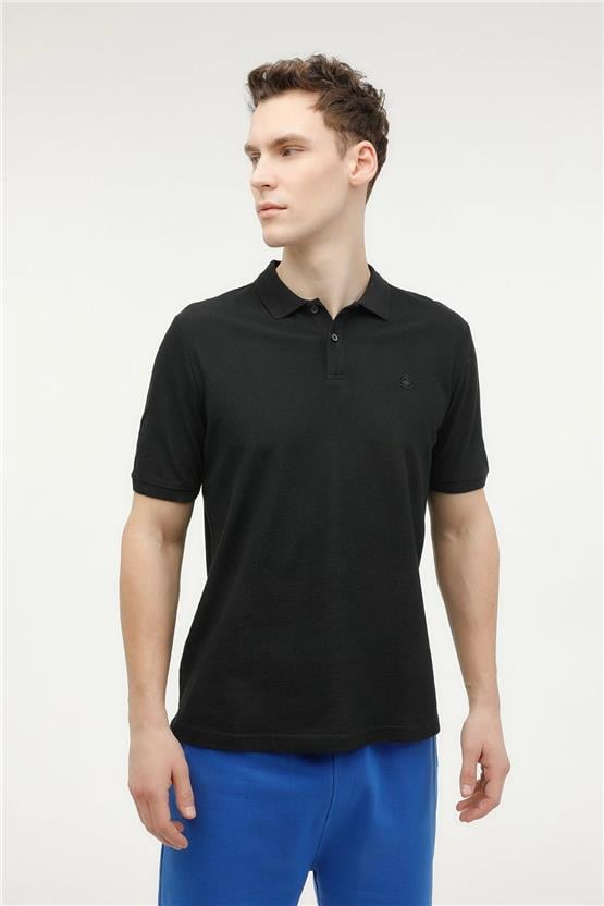 Lumberjack A10149746708010 4M M-Ct953 Basic P.T-Sh 4Fx Siyah Erkek Polo T-Shirt