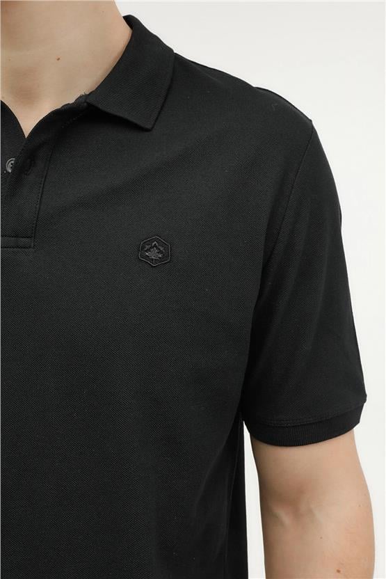 Lumberjack A10149746708010 4M M-Ct953 Basic P.T-Sh 4Fx Siyah Erkek Polo T-Shirt