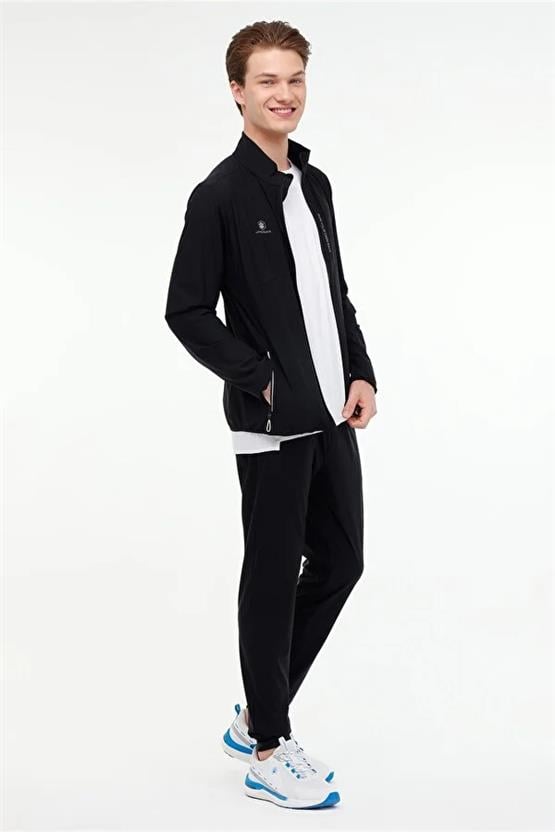 Lumberjack A10169957608010 4M Ml Quane 18Prf2026 4Fx Sıyah Erkek Fermuarlı Sweatshırt