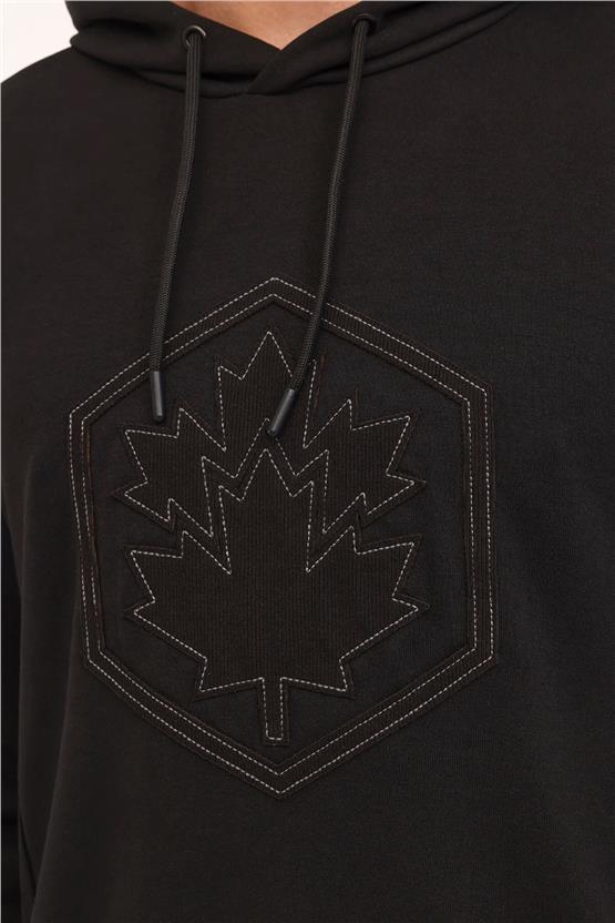 Lumberjack A10188949208010 4W Ml Grass 17Urb2013 4Pr Sıyah Erkek Kapsonlu Sweatshırt