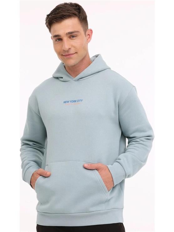 Lumberjack A10188952208010 4W Ml Greys 17Urb2015 4Pr A Aqua Erkek Kapsonlu Sweatshırt