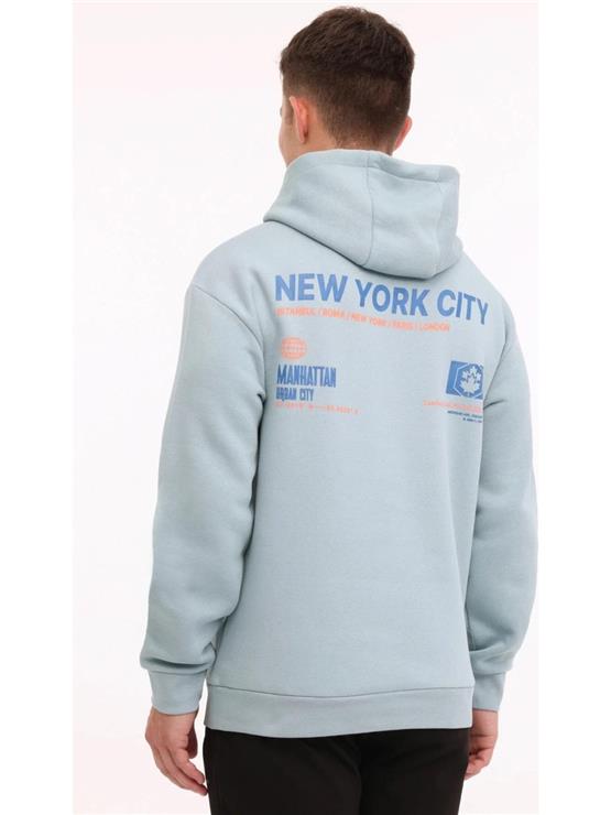 Lumberjack A10188952208010 4W Ml Greys 17Urb2015 4Pr A Aqua Erkek Kapsonlu Sweatshırt