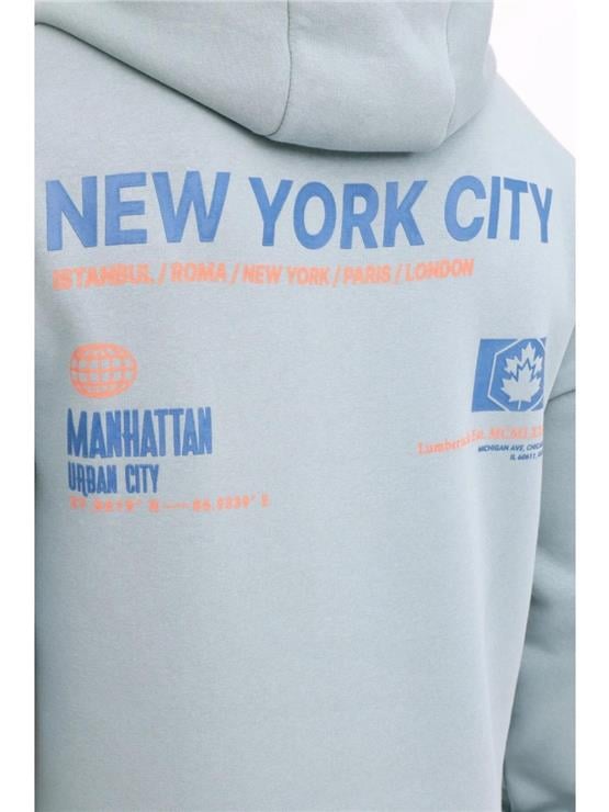 Lumberjack A10188952208010 4W Ml Greys 17Urb2015 4Pr A Aqua Erkek Kapsonlu Sweatshırt