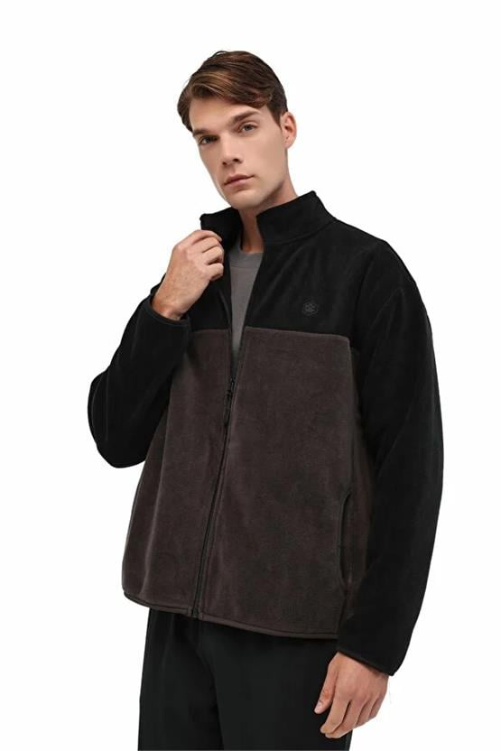 Lumberjack A10202408608010 5W Ml Sanba 7Plr002 5Pr Sıyah Erkek Polar Sweatshırt