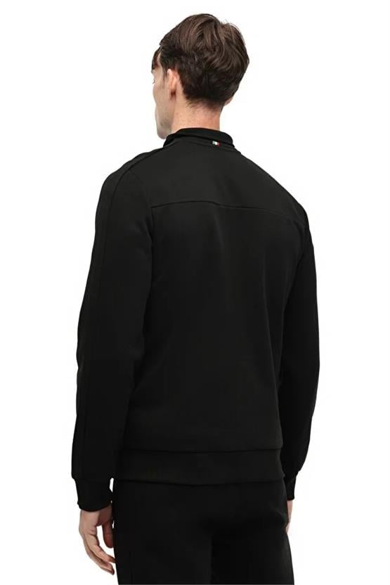 Lumberjack A10202411108010 5W Ml Renato 18Itl1013 5Pr Sıyah Erkek Tam Fermuarlı Dık Yaka Sweatshırt