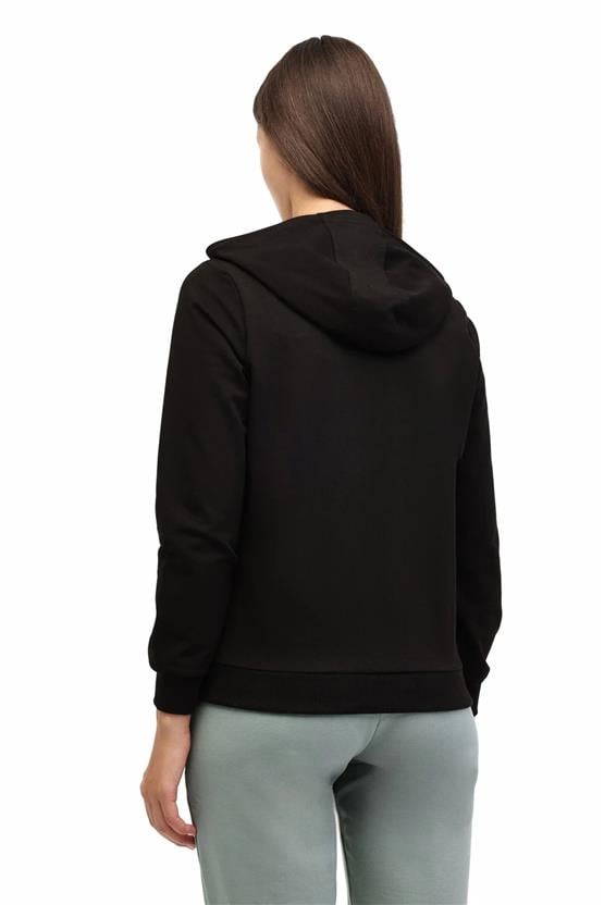 Lumberjack A10202467508010 5W Wb Sn77 5Pr Sıyah Kadın Tam Fermuarlı Kapusonlu Sweatshırt