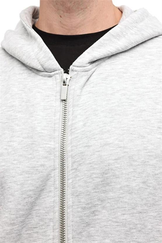 Lumberjack A10202635108010 5W Mb Ros 18Hs112 5Pr A Grı Mel Erkek Tam Fermuarlı Kapusonlu Sweatshırt