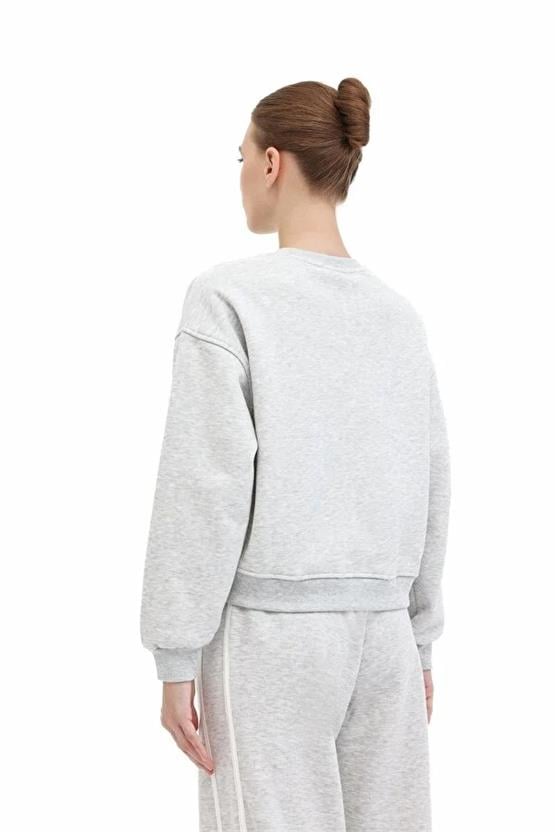 Lumberjack A10202730008010 5W Wb 16Ammy-C 5Pr Grı Melanj Kadın Sweatshırt
