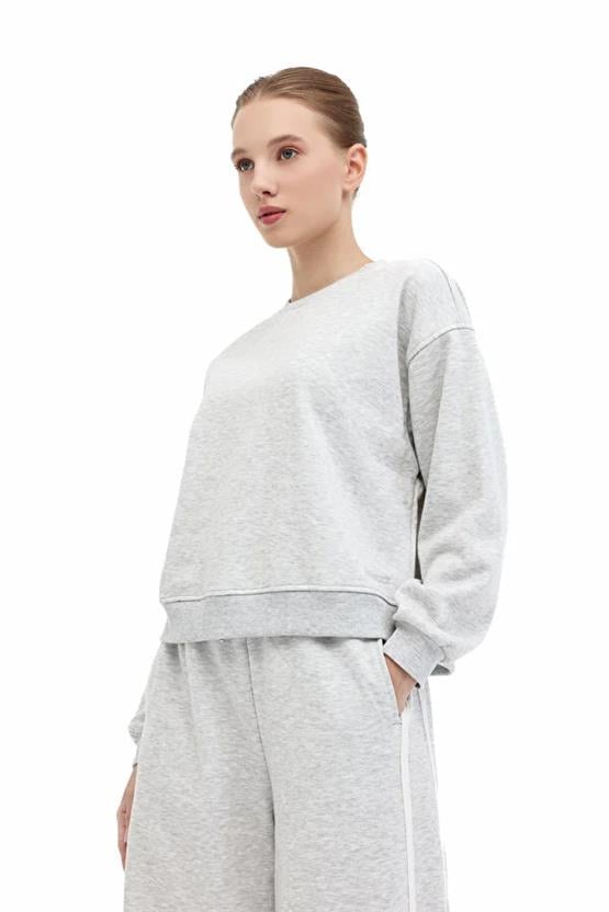 Lumberjack A10202730008010 5W Wb 16Ammy-C 5Pr Grı Melanj Kadın Sweatshırt