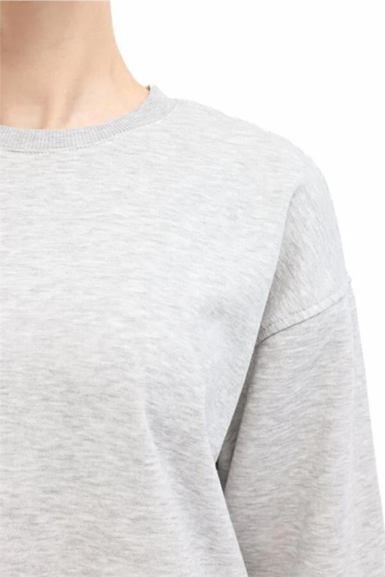 Lumberjack A10202730008010 5W Wb 16Ammy-C 5Pr Grı Melanj Kadın Sweatshırt