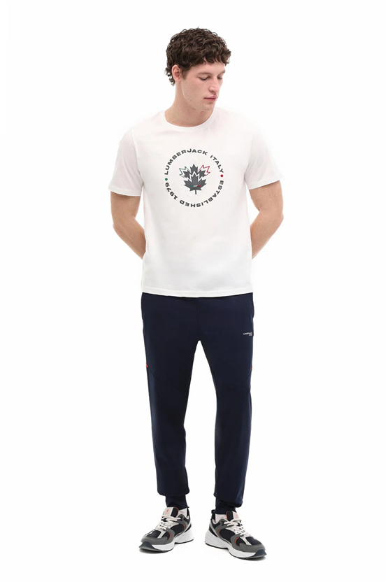 Lumberjack A10205486308010 6M Ml Renato 11Itl 1030 6Fx Beyaz Erkek Kısa Kollu T-Shırt