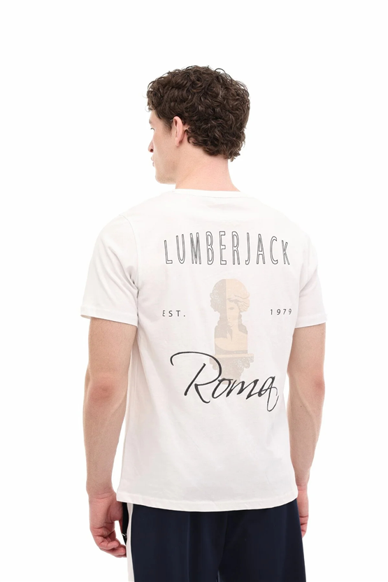 Lumberjack A10205494207010 6M Ml Dex 11Itl1314 6Fx Beyaz Erkek Kısa Kollu T-Shırt