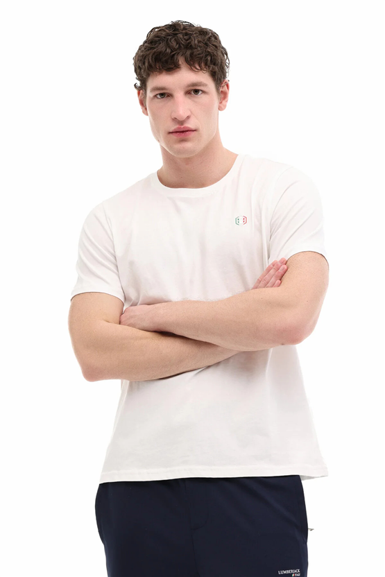 Lumberjack A10205494207010 6M Ml Dex 11Itl1314 6Fx Beyaz Erkek Kısa Kollu T-Shırt