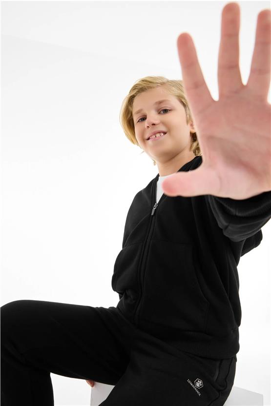 Lumberjack A10205524410010 5W Bl 17Tpt55 5Pr-Tp Sıyah Erkek Cocuk Kapusonlu Sweatshırt