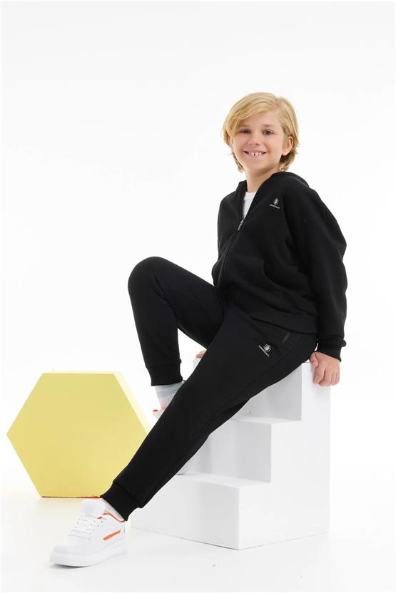 Lumberjack A10205524410010 5W Bl 17Tpt55 5Pr-Tp Sıyah Erkek Cocuk Kapusonlu Sweatshırt