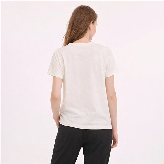 Lumberjack A10206346112010 6M Wb 11Ct122 6Fx Ekru Kadın Kısa Kollu T-Shırt