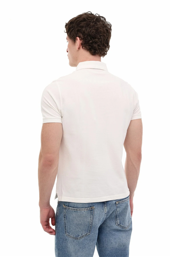 Lumberjack A10206440512010 6M Mb Ct953 Polo T-Sh 6Fx Kırık Beyaz Erkek Kısa Kollu Polo T-Shırt