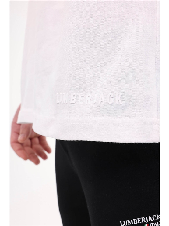 Lumberjack A10206450608010 6M Mb Ssros 11Hs113 6Fx Kırık Beyaz Erkek Kısa Kollu T-Shırt