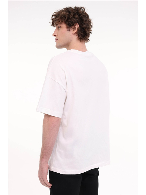 Lumberjack A10206450608010 6M Mb Ssros 11Hs113 6Fx Kırık Beyaz Erkek Kısa Kollu T-Shırt