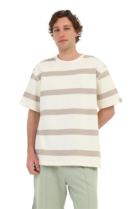 Lumberjack A10206474108010 6M Mb Tusk 11Bs100 6Fx Bej Erkek Kısa Kollu T-Shırt