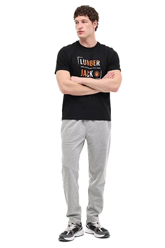 Lumberjack A10206475408010 6M Ml Okına 11Id1-104 6Fx Sıyah Erkek Kısa Kollu T-Shırt