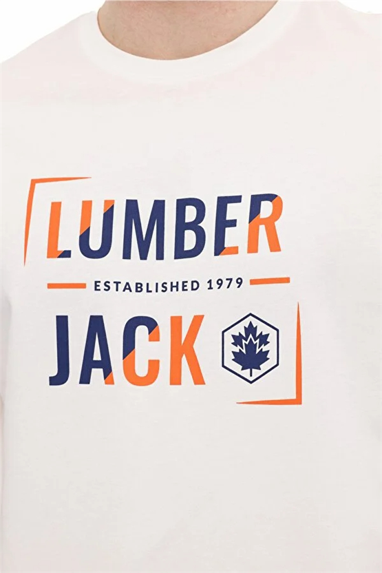 Lumberjack A10206475508010 6M Ml Okına 11Id1-104 6Fx Beyaz Erkek Kısa Kollu T-Shırt