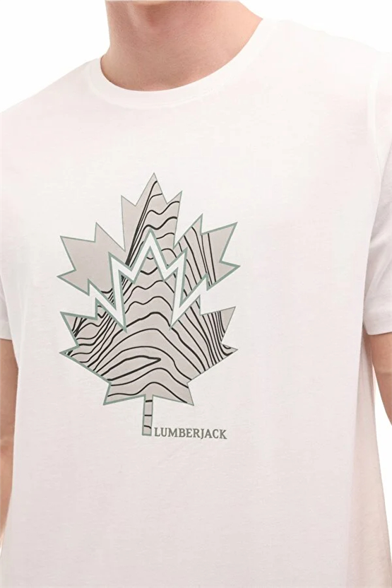 Lumberjack A10212312708010 6M Ml Bera 11Trv38 6Fx Ekru Erkek Kısa Kollu T-Shırt