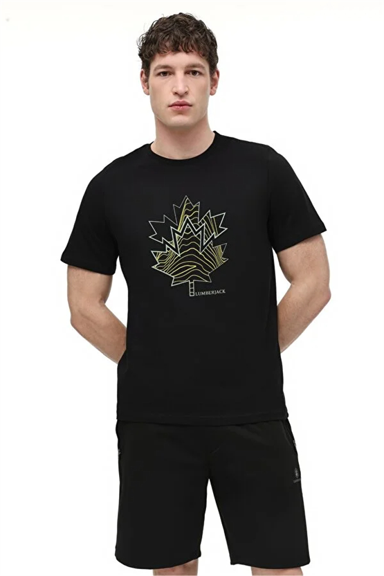 Lumberjack A10220291508010 6M Ml Bera 11Trv38 6Fx Sıyah Erkek Kısa Kollu T-Shırt