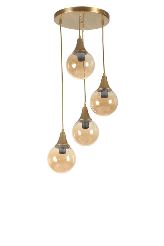 Lumexx Afra 4 Lü Tepsili Eskitme Bal Camlı Sarkıt