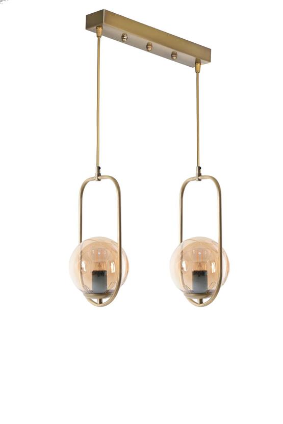 Lumexx  Ahu 2 Li Sıralı Bal Camlı Eskitme Sarkıt