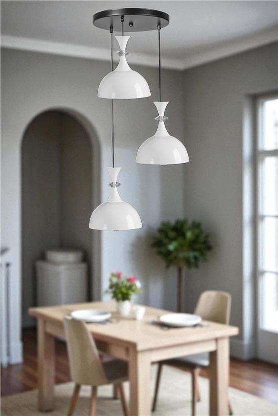 Lumexx Akay 3 Lü Tepsili Beyaz Sarkıt