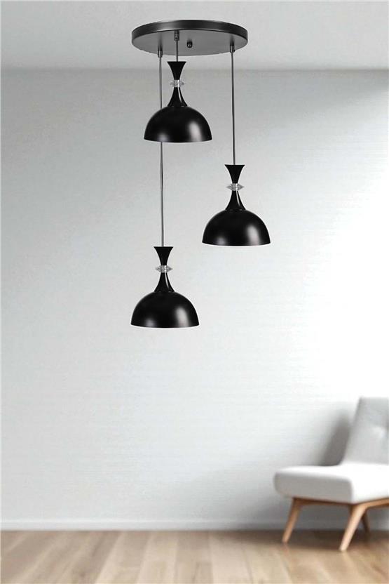 Lumexx Akay 3 Lü Tepsili Siyah Sarkıt