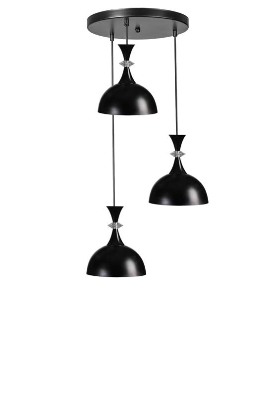 Lumexx Akay 3 Lü Tepsili Siyah Sarkıt