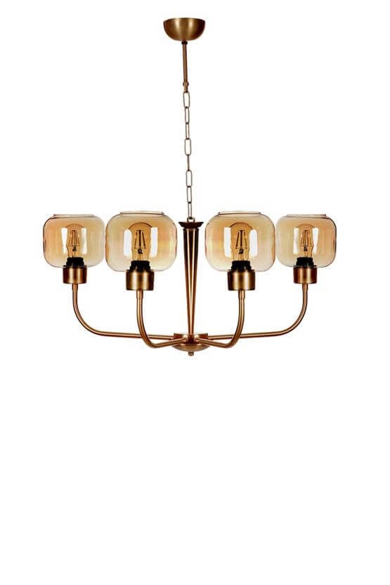 Lumexx Apollo 4 Lü Eskitme Bal Camlı Avize